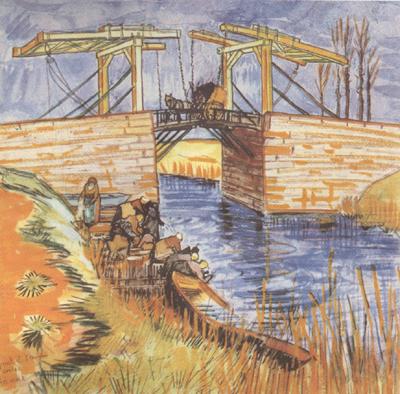 The Langlois Bridge at Arles (nn04), Vincent Van Gogh